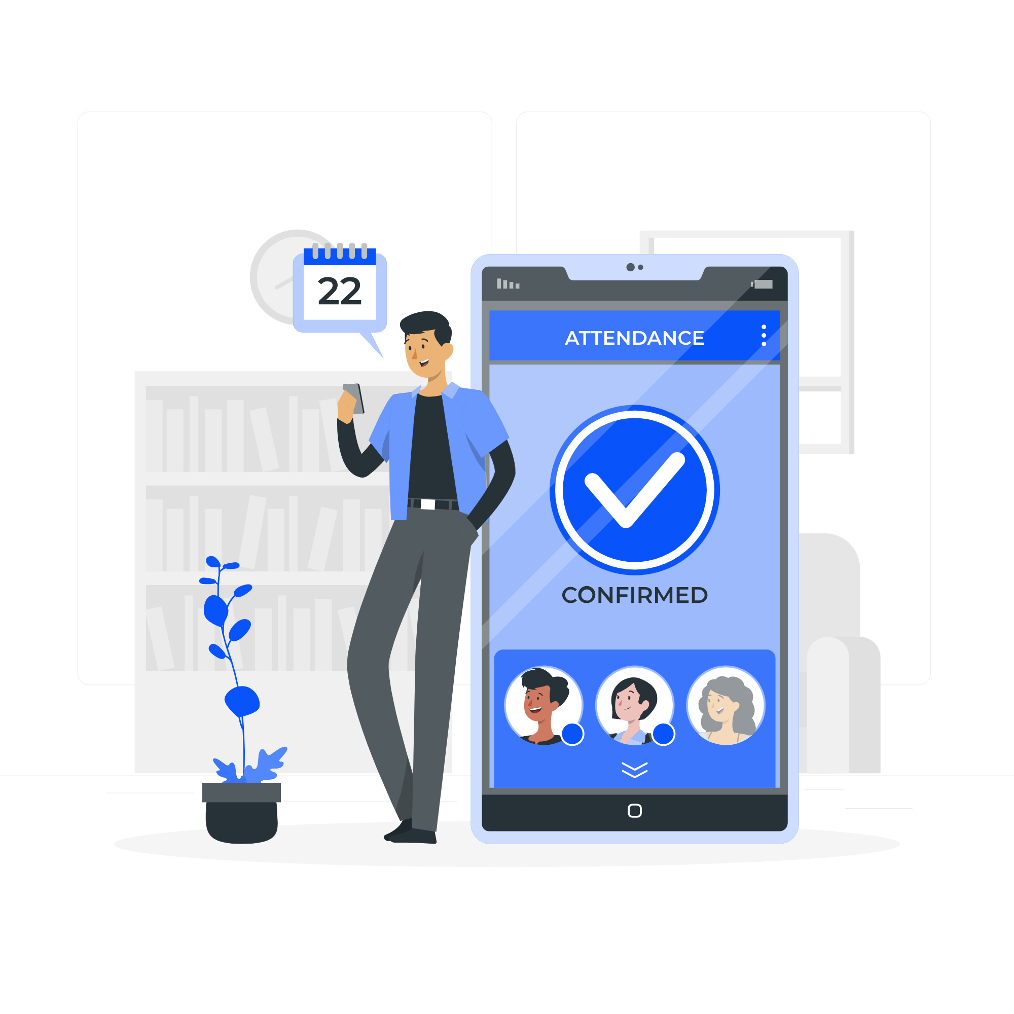 Attendance tracking illustration